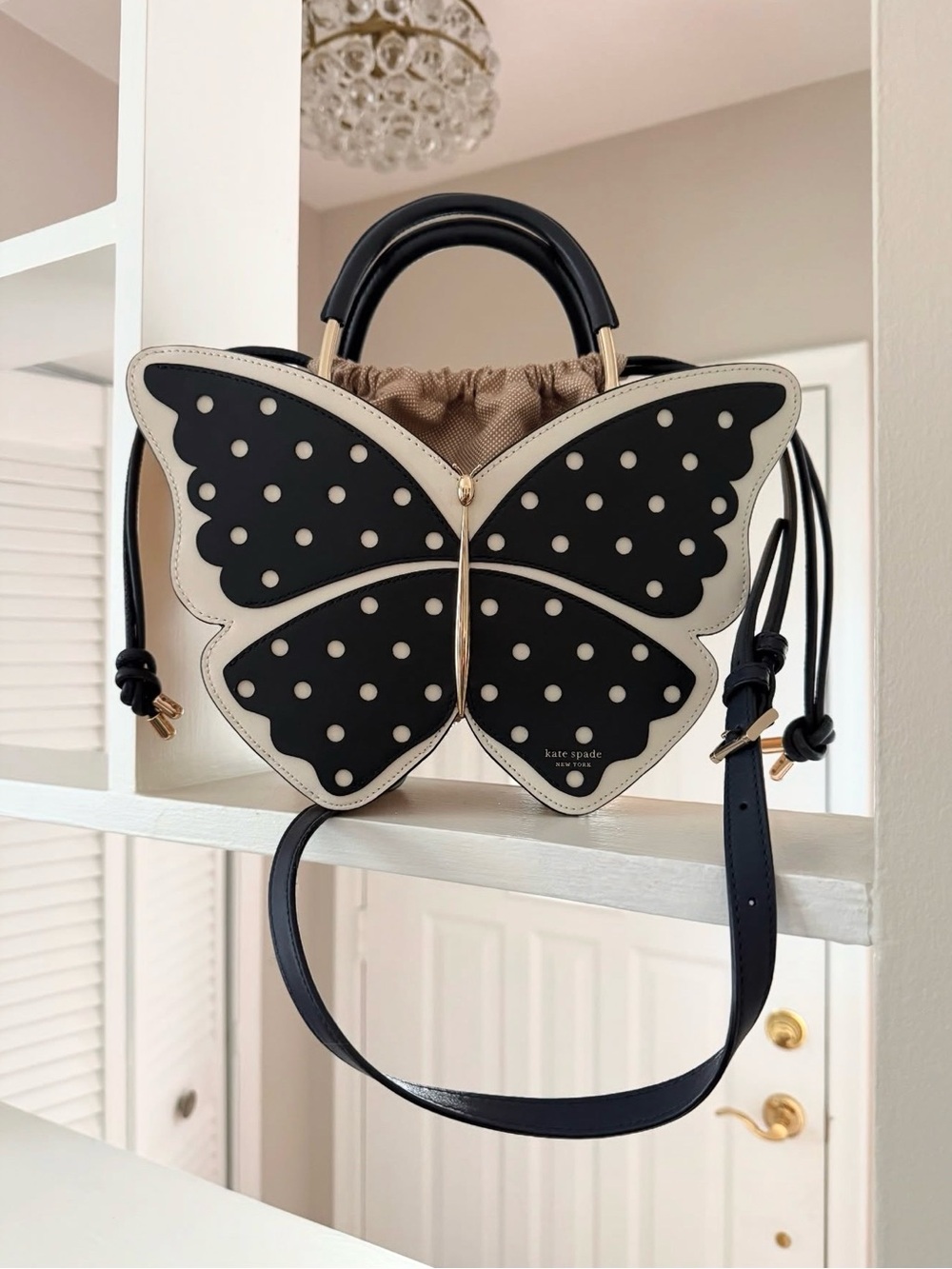 Kate Spade Polka Dot Wicker Butterfly
